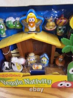 2010 Veggie Tales Nativity Lights And Musical Playset Rare New Nib Big Idea