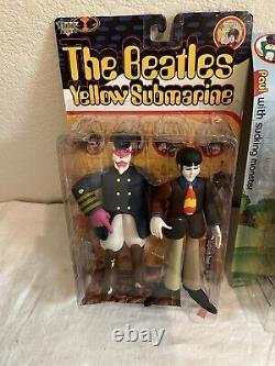 Beatles 9 Mcfarlane 1999 Yellow Submarine Action Figures In Original Box