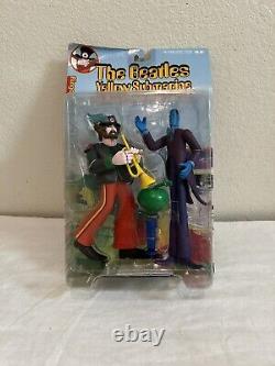 Beatles 9 Mcfarlane 1999 Yellow Submarine Action Figures In Original Box