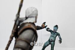 Geralt of Rivia vs Drowner 3d Printed Resin Statue The Witcher