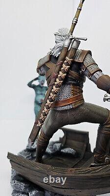 Geralt of Rivia vs Drowner 3d Printed Resin Statue The Witcher