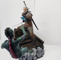 Geralt of Rivia vs Drowner 3d Printed Resin Statue The Witcher