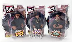Mezco RUN DMC Figures FULL SET Run DMC & Jam Master Jay Rap Hip Hop 80's NEW