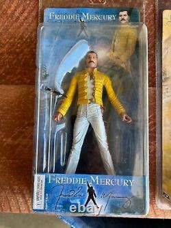 NECA Freddie Mercury 7inch, 2-items Wembley and Black Leather Figure's 2006 new