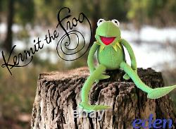 Vintage Eden Toys Kermit Frog Wind Up Music Box Plush Henson Muppet Show Works